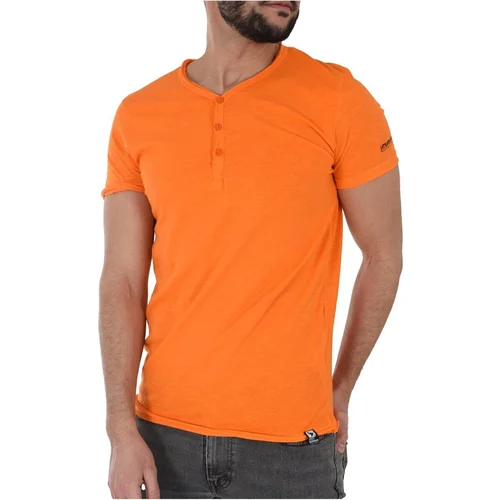 Just Emporio Majice s kratkimi rokavi JE-MATIM-02 Oranžna Just Emporio Majice s kratkimi rokavi JE-MATIM-02 Oranžna