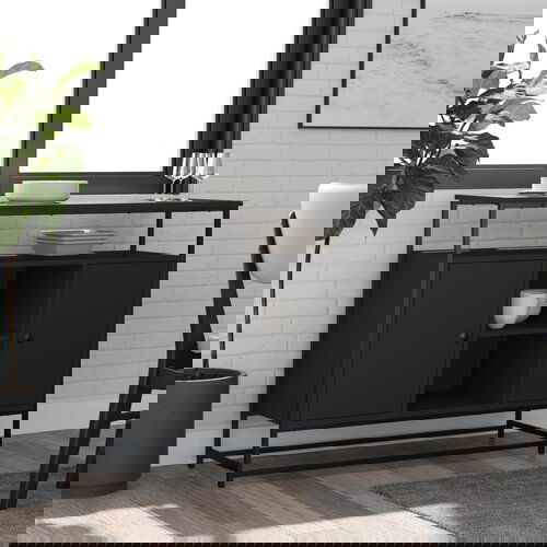 vidaXL Komoda crna 100 x 35 x 80 cm od konstruiranog drva Cijene