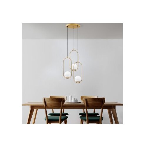Opviq Luster Mudoni-Mr-935-1, 44x44x115cm, IP20, Bijelo-zlatna boja Cene