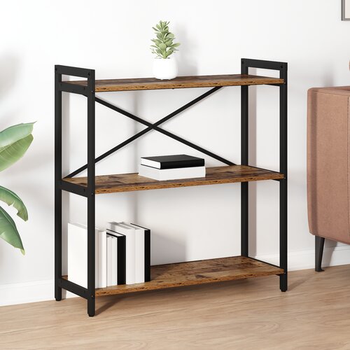 VidaXL Knjižna omara Star les 80 x 30 x 83 cm Konstruiran les Slike