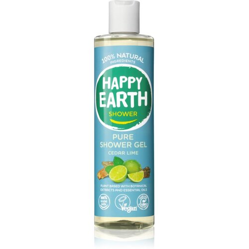 Happy Earth 100% Natural Shower Gel Cedar Lime gel za tu&scaron;iranje 300 ml Cijene