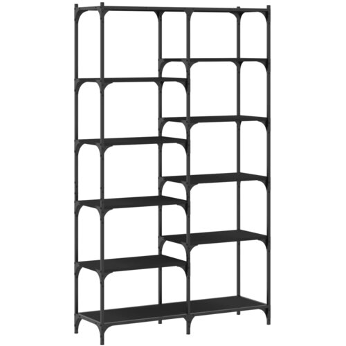 Maison Chic Knjižna omara - Knjižna polica - Knjižni regal črna 100x32x170 cm inženirski les in železo, (21723545) Cene
