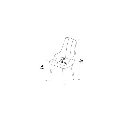 Hanah home set 2 stolice newa black Slike