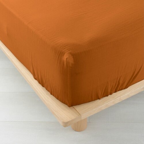 Douceur d intérieur Oranžna/rjava rjuha iz muslina 140x190 cm Angelia – Cene
