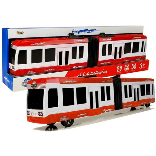  Articulated Bus with Friction Drive Red Slike