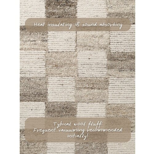 Vikosa Kremno bela ročno tkana volnena preproga 80x150 cm Boho 1.0 Quadra &amp;ndash; Slike