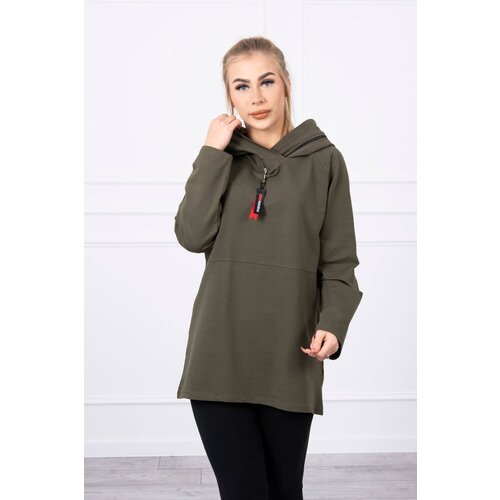 Kesi Tunic with zipper on hood Oversize khaki Cijene
