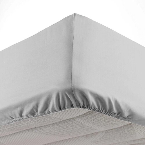 Douceur d int&amp;eacute;rieur Svijetlo siva plahta s gumom od mikrovlakana 90x190 cm Oscar &amp;ndash; Slike