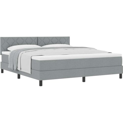 vidaXL Box Spring postelja z vzmetnico svetlo siva 180x200 cm tkanina Cene