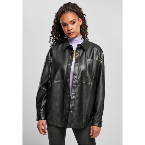 UC Ladies Women&amp;#039;s shirt made of black synthetic leather Slike