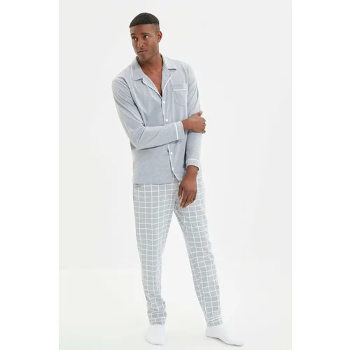 Trendyol Pajama Set - Gray - Plaid