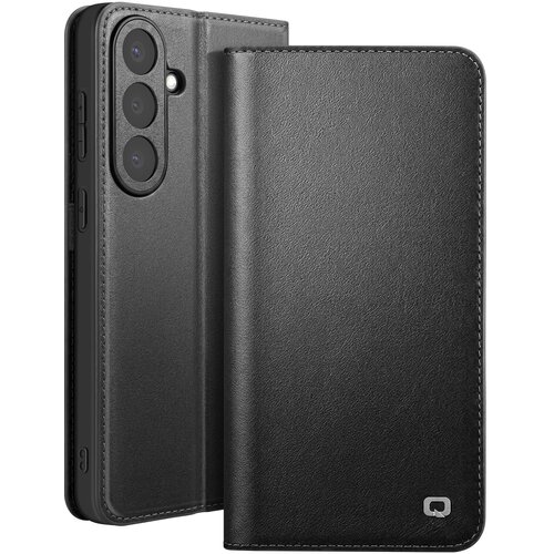 QIALINO Denarnica etui Galaxy S26 z mat videzom usnja in stojalom, Črna, (5000275177) Slike