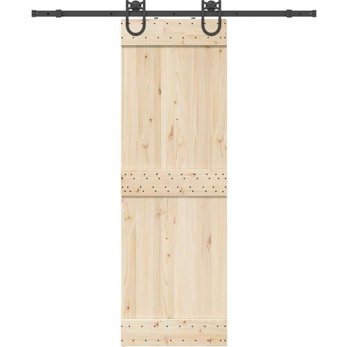 vidaXL Komplet opreme za drsna vrata 183 cm jeklo črne barve Cene