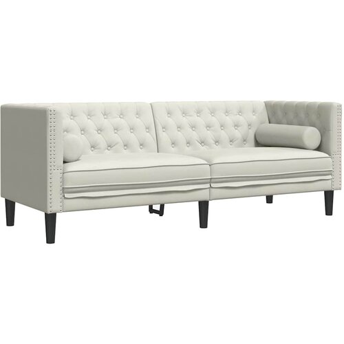  Trosjed Chesterfield s jastučićima krem bar&amp;scaron;unasti Slike