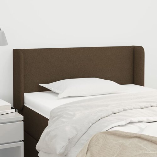 vidaXL Vzglavje z ušesi temno rjav 93x16x78/88 cm blago Cene