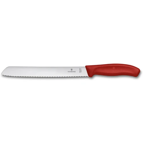 Victorinox Swiss Classic 21cm Brotmesser Wellenschliff rot