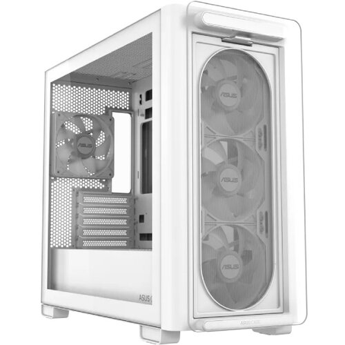 Asus A23 PLUS microATX računalni&amp;scaron;ko ohi&amp;scaron;je, kaljeno steklo, &amp;scaron;tirje 120mm ARGB ventilatorji, podpora za BTF osnovne plo&amp;scaron;če, belo - 90DC00K3-B19010 Slike