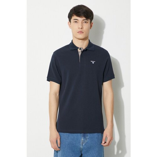Barbour Pamučna polo majica Tartan Pique Polo boja: tamno plava, s aplikacijom, MML0012 Slike