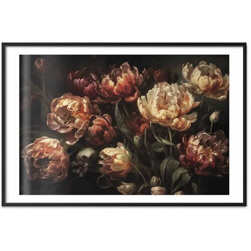  Plakat Blooming Tulips 42x29.7 Crni okvir s margom Cene