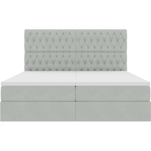  Krevet s od storage Svijetlo siva 200 x 200 cm Bar&amp;scaron;un Svjetlosiva Slike