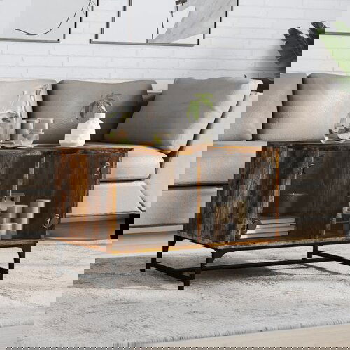 VidaXL Stolić za kavu sa staklenim vratima boja hrasta 68 5x50x50 cm Slike