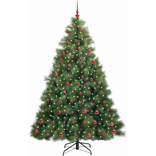 VidaXL Umjetno božićno drvce s stalakom Zelena 210 cm PE i PVC Slike