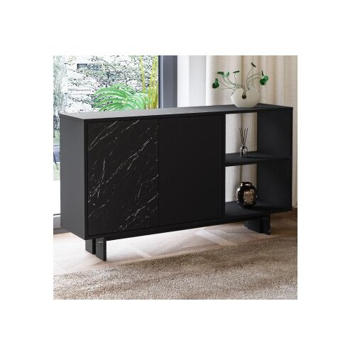 Hanah home komoda s ladicama, crna Slike