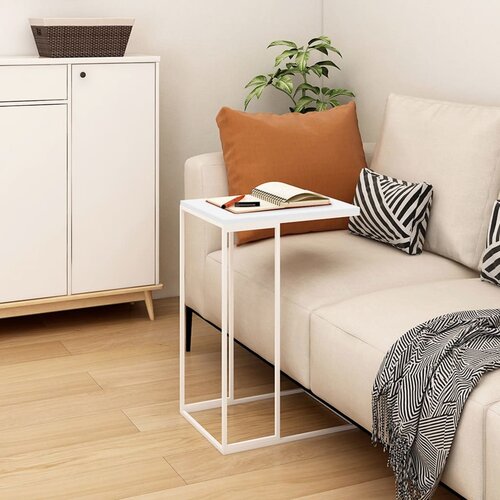vidaXL Stranska mizica bela 40x30x59 cm konstruiran les Cene