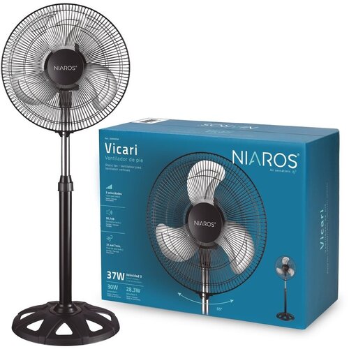 Niaros podni ventilator, 37W, 34cm, metalni Slike