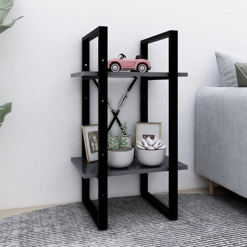 vidaXL Ormarić za knjige s 2 razine sivi 40 x 30 x 70 cm od iverice Cijene