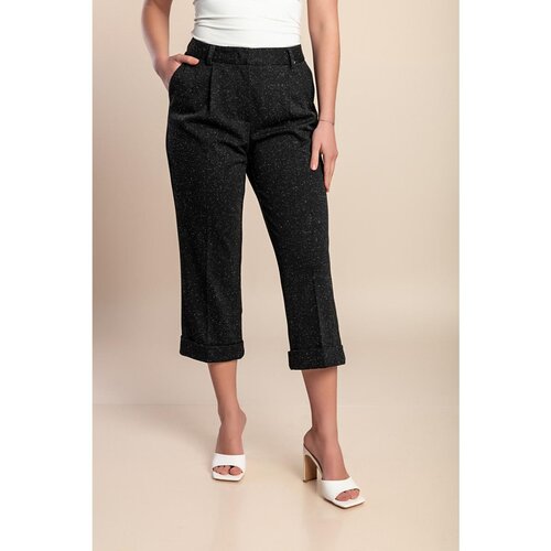 Fenzy Elegantne Plus Size Hlače, Črne Cene