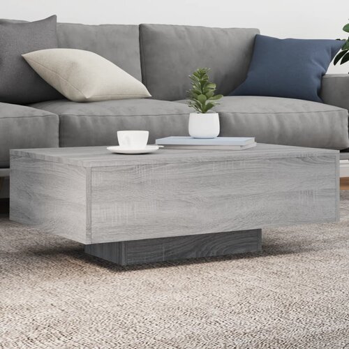  Stolić za kavu s LED svjetlima siva boja hrasta 85x55x31 cm Slike