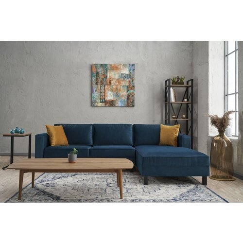 kale velvet right - ugao sofa u boji maslinasto zelene Slike