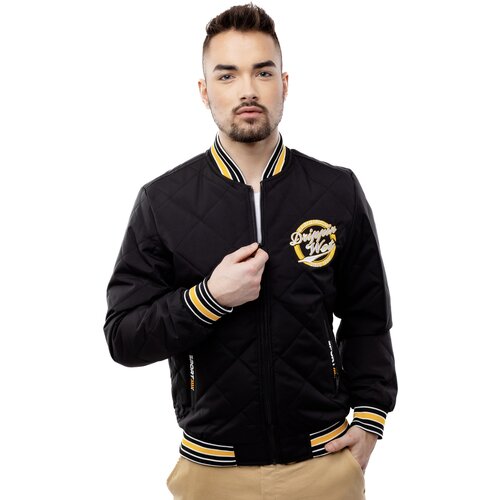 Glano Men's Quilted Baseball Jacket - Black Cijene