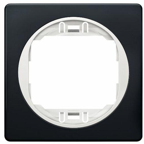 Aling Conel maska jednostruka 80x80 crna soft sa belim nosačem Slike