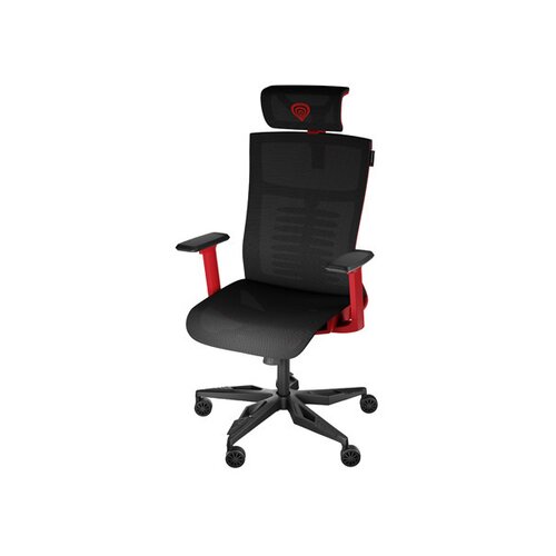 Genesis Gaming / pisarni&#353;ki stol ASTAT 700, ergonomski, tehnologija PureFlowPLUS&amp;#8482;, konstrukcija ExoBase&amp;#8482;, kolesa CareGlide&amp;#8482;, nastavljiva vi&#353;ina / naklon, črn-rdeč Cene