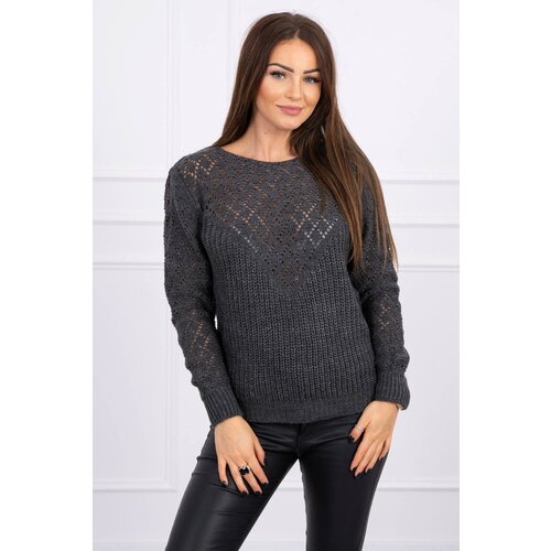 Kesi Openwork sweater made of graphite Cene