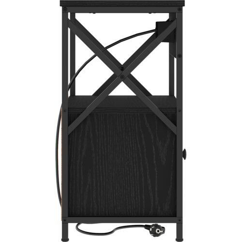 VidaXL Noćni Ormari 2 pcs Crni hrast 40 x 31 x 60 cm Konstruirano drvo Slike