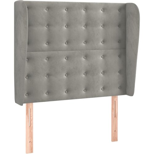 Maison Chic vzglavna omarica - nočna omarica - posteljna omarica z u&amp;scaron;esi svetlo sivo 103x23x118/128 cm žamet, (21708563) Slike