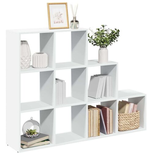 VidaXL Pregrada/regal za knjige 3razina bijeli 137,5x29x103,5cm drveni Slike