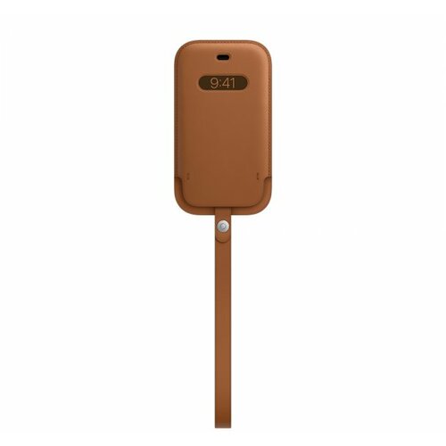 Apple iphone 12 mini leather sleeve with magsafe saddle brown (mhmp3zm/a) Slike