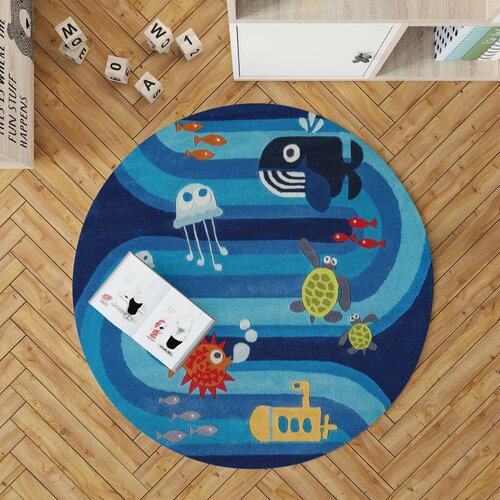 Conceptum Hypnose tepih Woopamuk131, 160X160 cm, tamnoplavi Cene