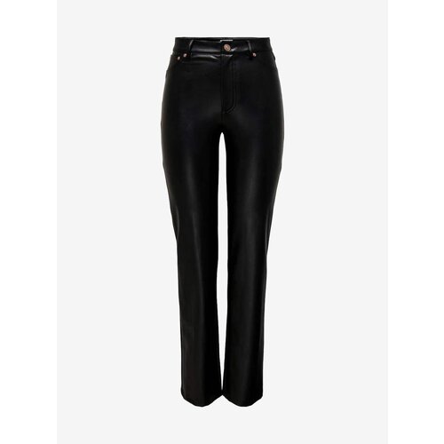 Only Black Leatherette Pants Emily - Women Slike