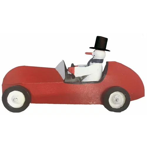G-Bork božićna figurica Snowman in Sportscar