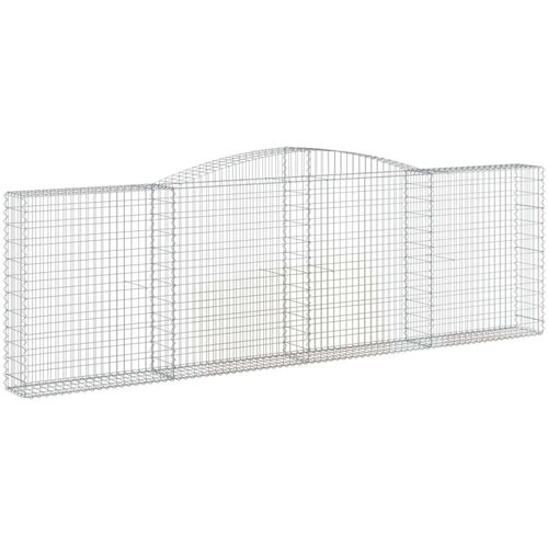  Lučne gabionske ko&amp;scaron;are 6 kom 400x30x120/140cm pocinčano željezo Slike