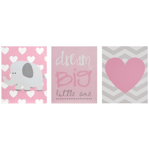 Premier Housewares Dječje slike u setu 3 kom 16x20 cm Dream Big – Cijene