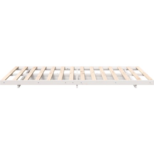VidaXL krevet s daskama bijelo 140 x 190 cm masivna borovina Slike