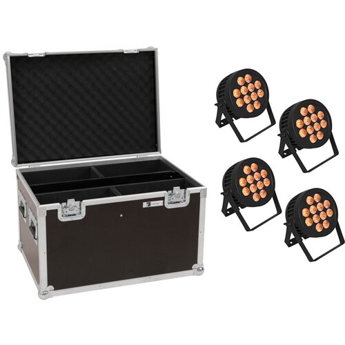 Eurolite Set 4x LED IP PAR 12x9W SCL Spot + kovček - - Audio-Kondric Cene