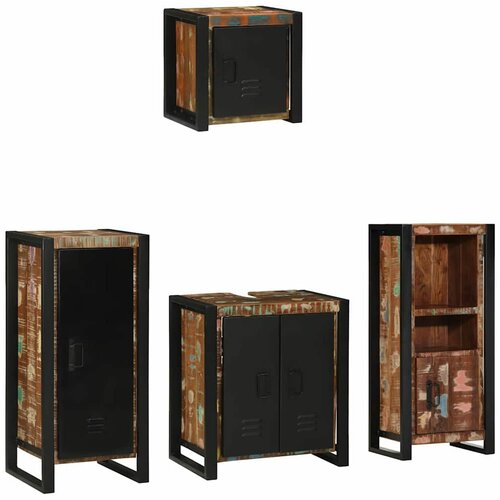 vidaXL Komplet pohi&scaron;tva za kopalnico 4 pcs Trdna obnovljena les, (5000157135) Cene