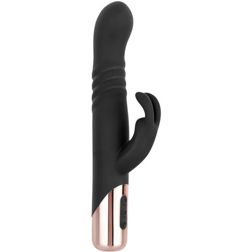 Rosy Gold - Rabbit Vibrator with thrusting function - Black Cijene
